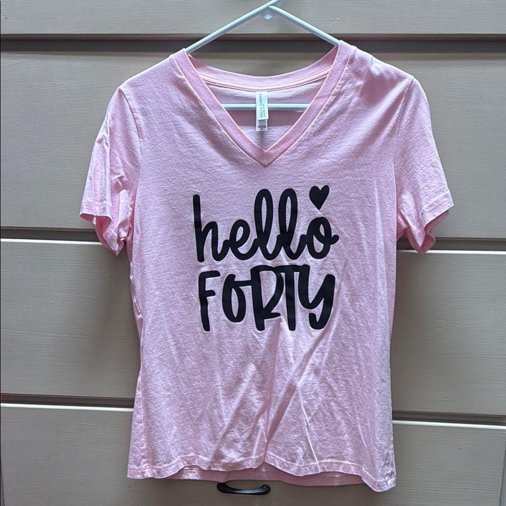 Pink Graphic Tee - Hello Forty